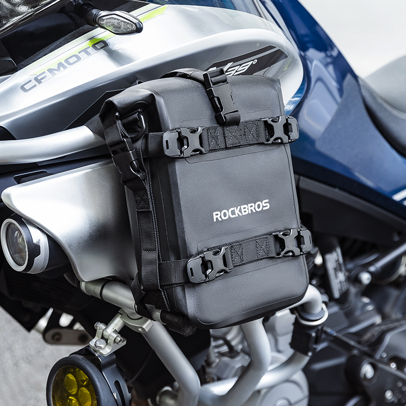 Rock Brothers Motorcycle Bar Bag Waterproof Bag Side Bar Bag Multi-function Anti-fall Locomotive Motorcycle Marine Boat Tail Pack