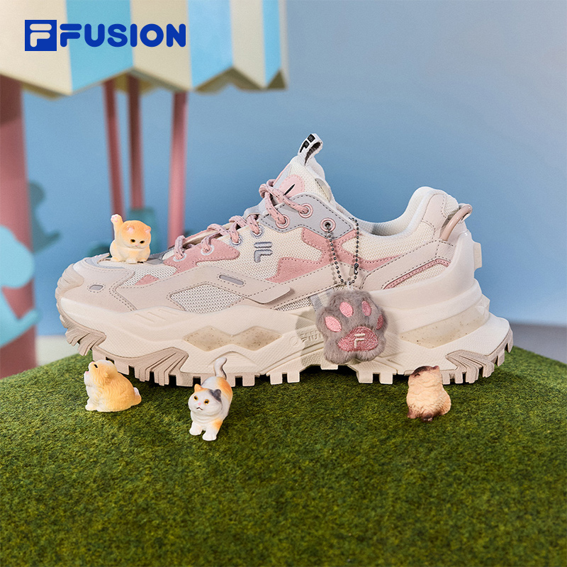 Твердые КОНФЕТЫ丨FILA FUSION Fila tide бренда Zhao Lusi с такой же обувью для папы на толстой подошве, новая женская обувь, повседневная спортивная обувь