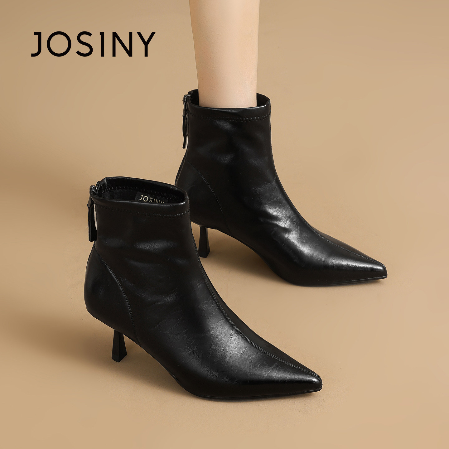 Zhuoshini Stiletto Fashion Boots 2026 Winter New Style: Comfortable, Soft, Not Tiring, Stylish Casual Shoes, Warm Women's Shoes