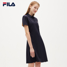 FILA FILA Women's Polo Dress 2024 Summer Elegant, Fashionable, Versatile, Slimming, Slim Fit, Casual Sports Dress