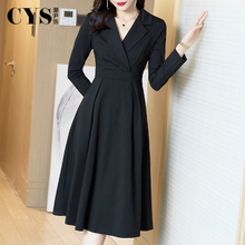 2024 Early Spring New High end Black Waist Wrapped Suit Dress