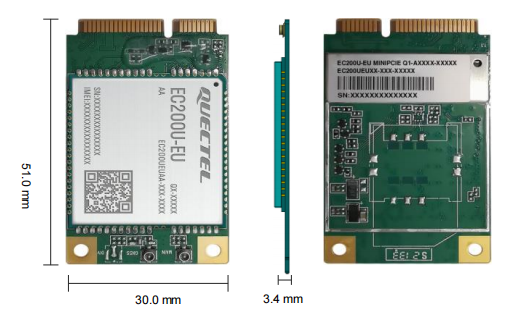 CAT1EC200U полный модуль Netcom GPS Bluetooth CAT1 модуль мини PCIe Европейский Южная Америка Азия LCC