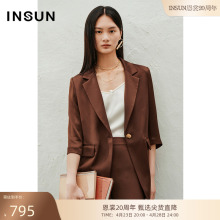 INSUN Enshang Specially Selected Xia Meilard Atmosphere Acetic Acid Blended Skilled Suit Coat for Women