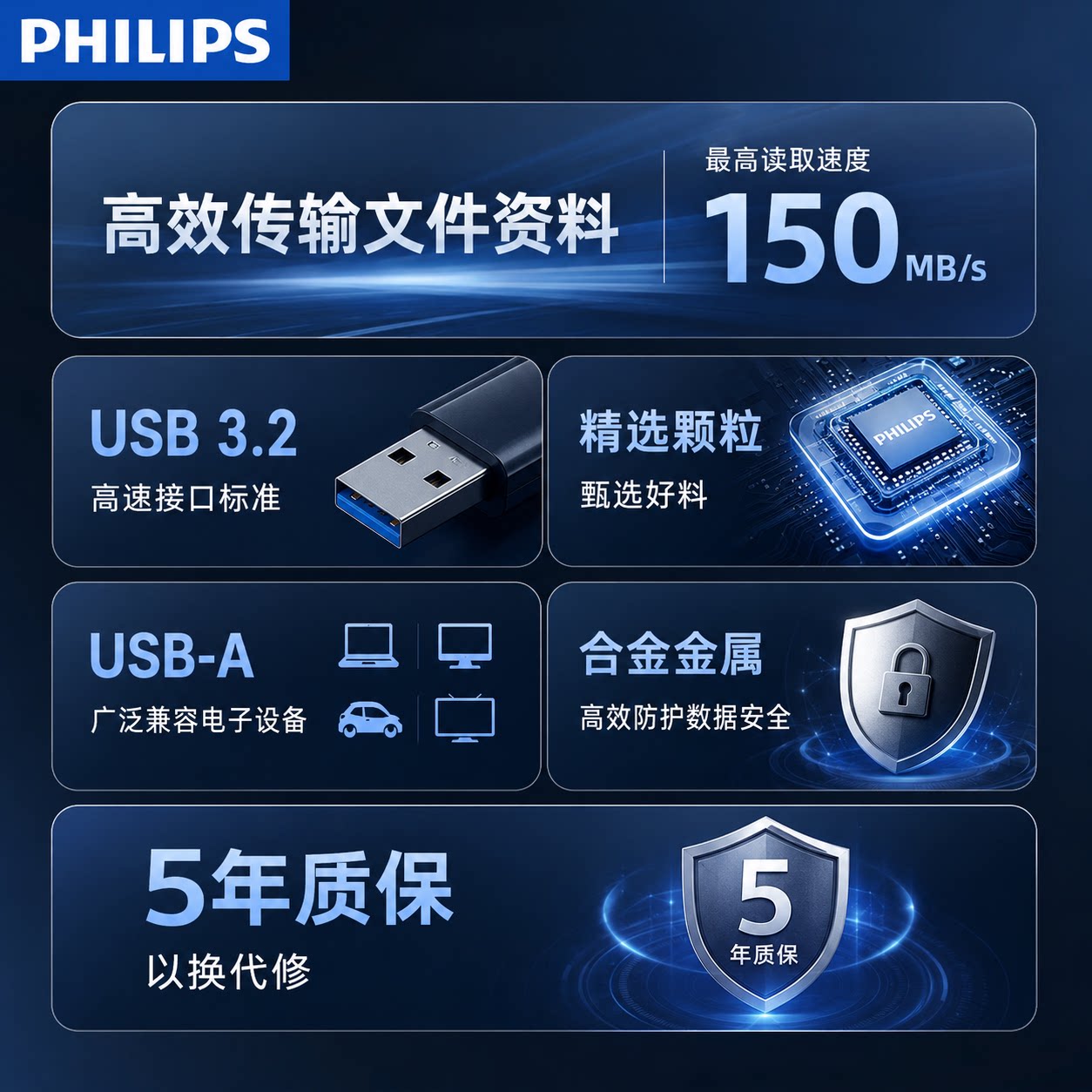 Philips metal USB flash drive 128g официальный аутентичный высокоскоростной компьютер большой емкости 3,2 дюйма двойного назначения для мобильных телефонов USB flash drive flagship store