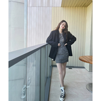 Sweet puff sleeve dress for women summer new style waisted plaid skirt for women