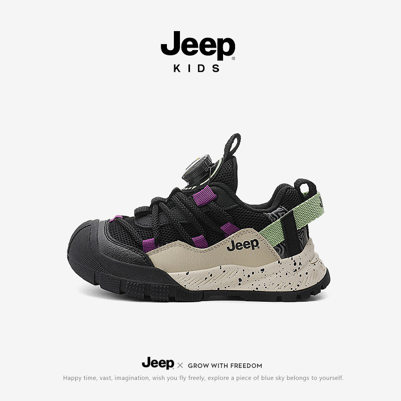 детская обувь jeep, спортивная обувь для девочек, новинка 2025 года, зимняя обувь из хлопка и бархата, уличная детская походная обувь, обувь для мальчиков