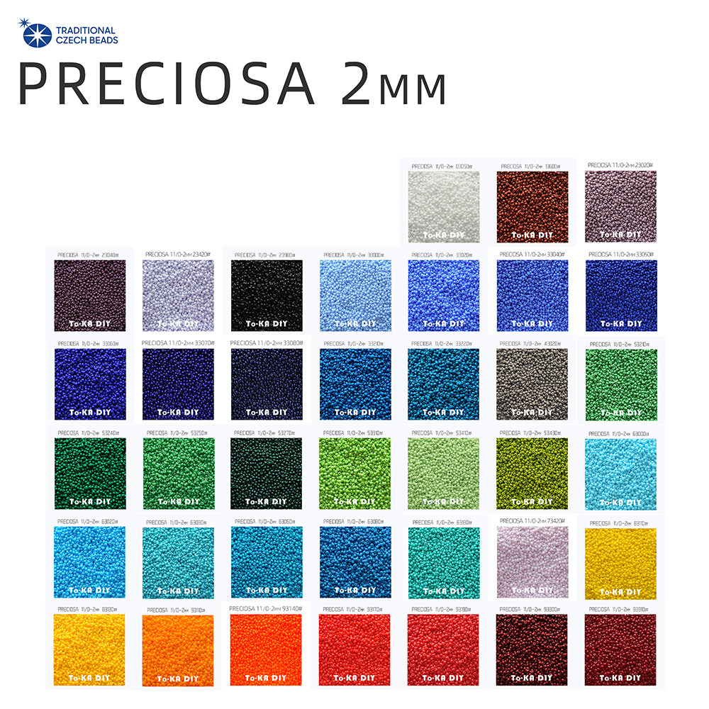 Чешский бисер PRECIOSA бисер из бисера PRECIOSA импортный рисовый бисер 2 мм 38 цветных стеклянных бусин diy