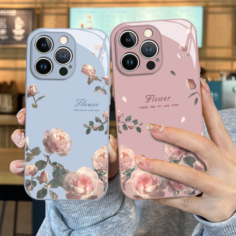 Romantic rose phone case suitable for Apple iPhone 17, niche and high-end style, iPhone 16 Pro Max, Huawei PRA90, unique and beautiful Mate 80, Xiaomi 15, Redmi, iQOO 14, Honor, and OnePlus 13.