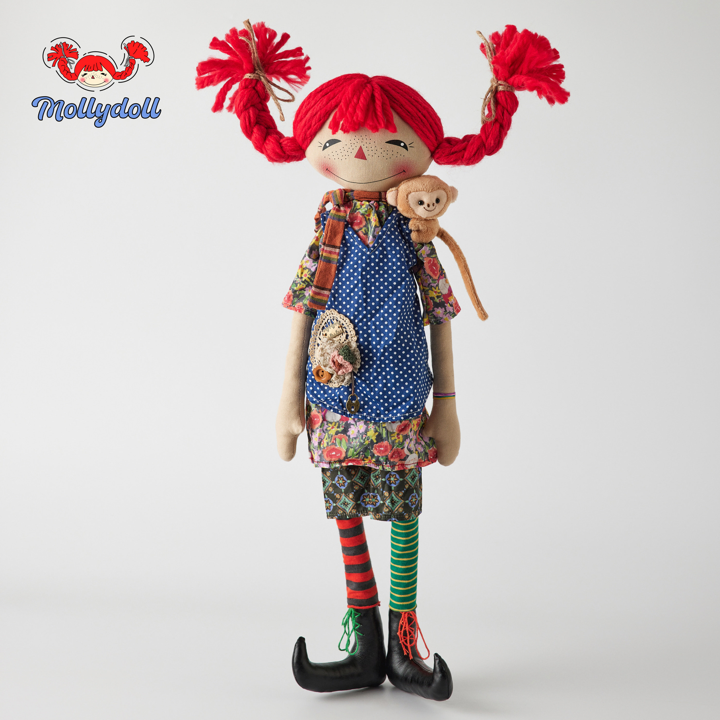 Кукла Mollydoll ручной работы, украшение для куклы, кожаная меховая плюшевая игрушка, кукла, подарок на день рождения для девушки