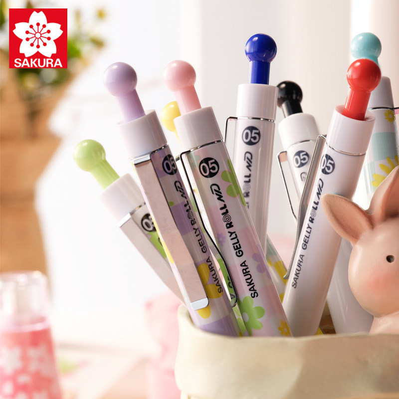 Японская сакура игольчатая гелевая ручка sakura sakura -подвижная цветная ручка для учащихся начальной школы, специальная черная водяная ручка, водонепроницаемая и устойчивая к солнцу кисть на водной основе, ручка для вопросов, быстросохнущая японская канцелярская ручка для подписи, импортируемая в ограниченном количестве