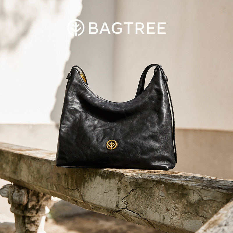 Сумка BAGTREE, карта дерева, Nan Bao, первый слой, воловья кожа растительного дубления, сумка-хобо, повседневная сумка для пельменей на одно плечо, женская