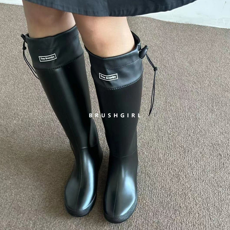 CHILIGIRL/ модные непромокаемые сапоги; водонепроницаемые длинные сапоги в корейском стиле для кемпинга на открытом воздухе; сшитая закрытая болотная обувь; женская