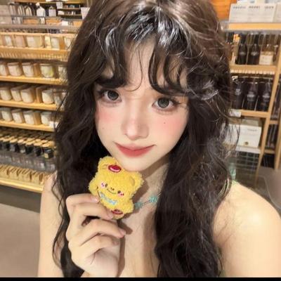 taobao agent 复古港风羊毛卷假发全头套女日常几字刘海网红长卷发大波浪lolita