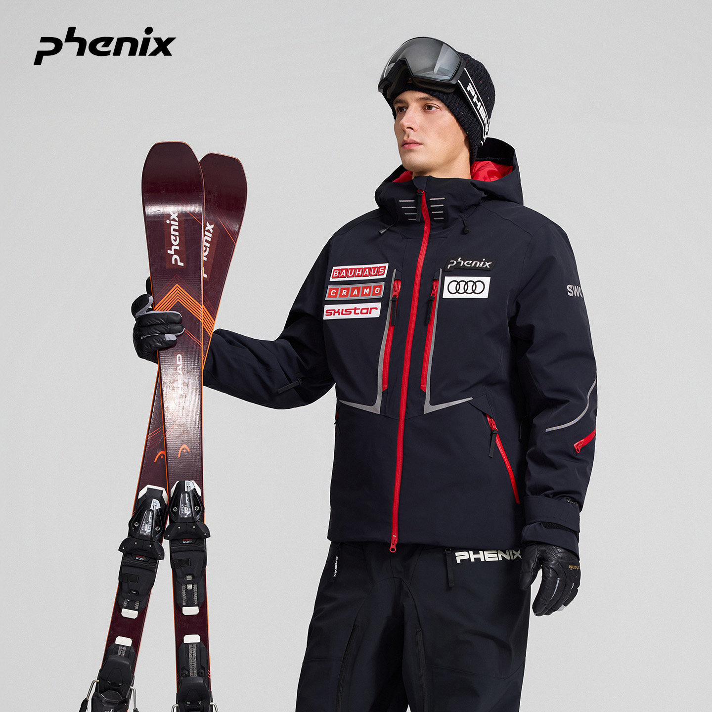 открытый лыжный костюм национальной сборной Швеции phenix Phoenix Sweden 2025, мужская и женская водонепроницаемая куртка double board