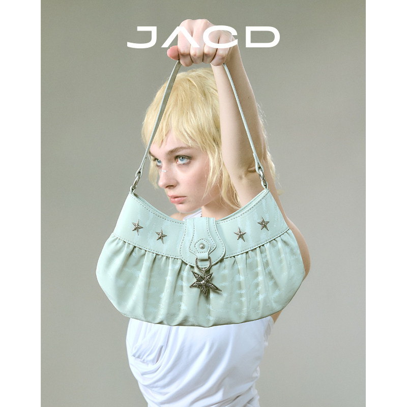 JACD мятно-зеленая сумка для подмышек, женская осенне-зимняя облачная сумка, сумка-мессенджер, женская сумка-танабата, подарок девушке