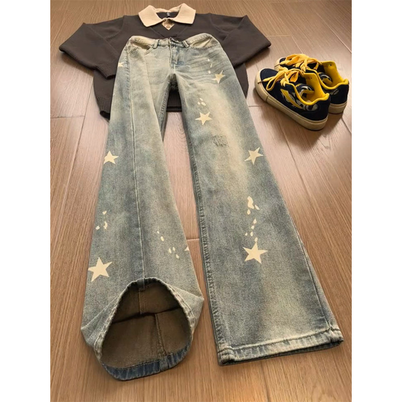 Джинсы star jeans желтого грязевого цвета со следами кошачьих когтей, мужские модные брендовые брюки cleanfit, прямые брюки American high street с микро-притиркой