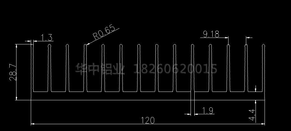 Алюминиевый радиатор Huazhong Electronics мощный теплоотвод алюминиевый профиль для отвода тепла ширина алюминия 120 высота алюминия 30 длина алюминия 200 пятно