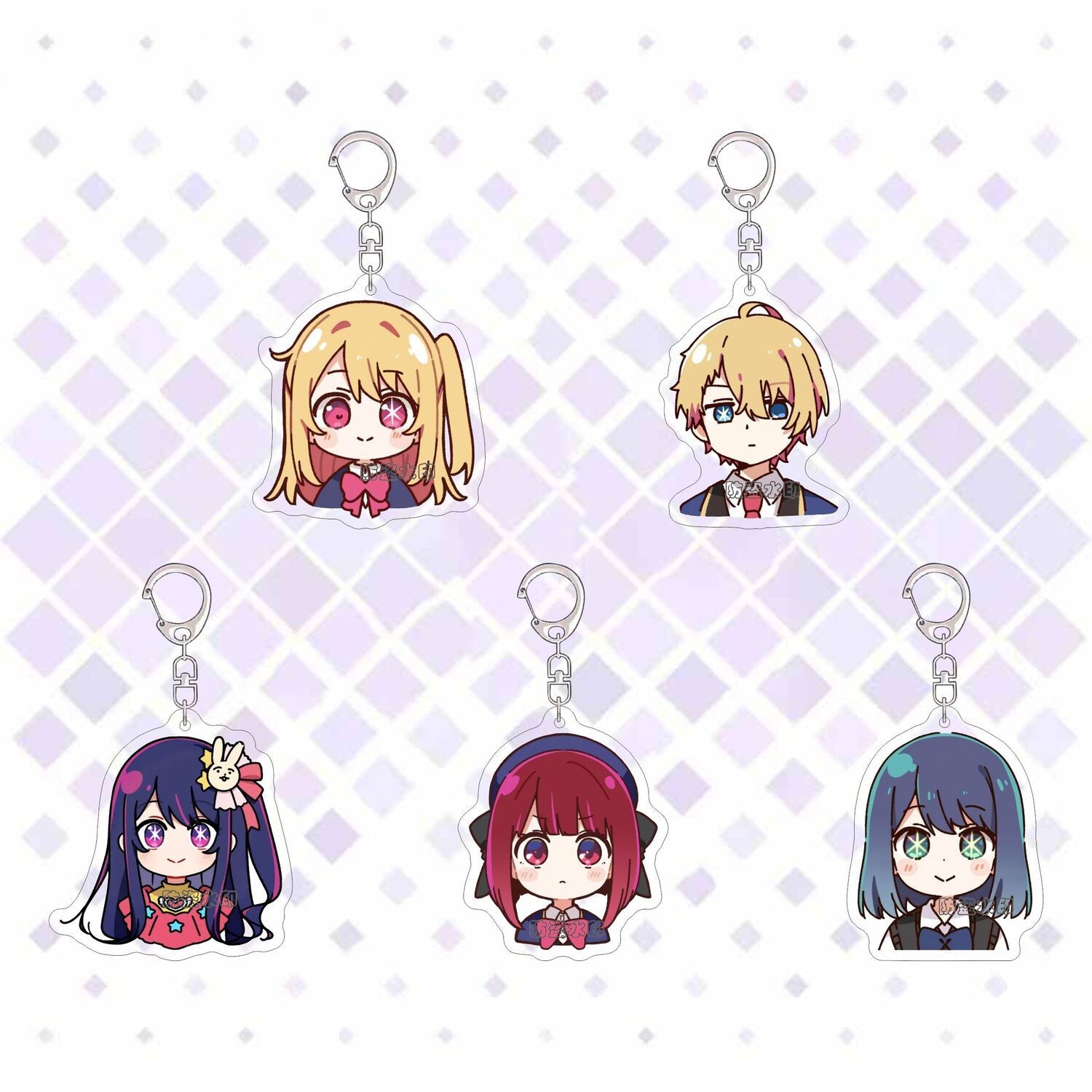 Oshi no Ko Anime Merchandise Keychain Cute Ruby Hoshino Arima Kana Chibi Portrait Bag Charm