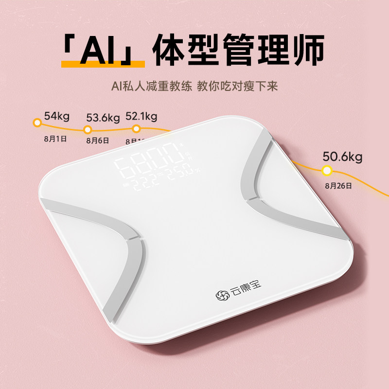 Весы для измерения жировых отложений Yunkangbao Smart yolanda human body профессиональная поддержка HUAWEI HiLink Weight Scale Домашняя прецизионная зарядка