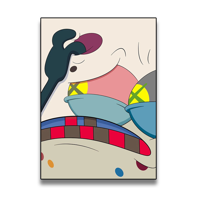 Хороший тренд в живописи - масштабная бескаркасная живопись KAWS, граффити, абстрактная живопись, настенная роспись крыльца, роспись украшения гостиной