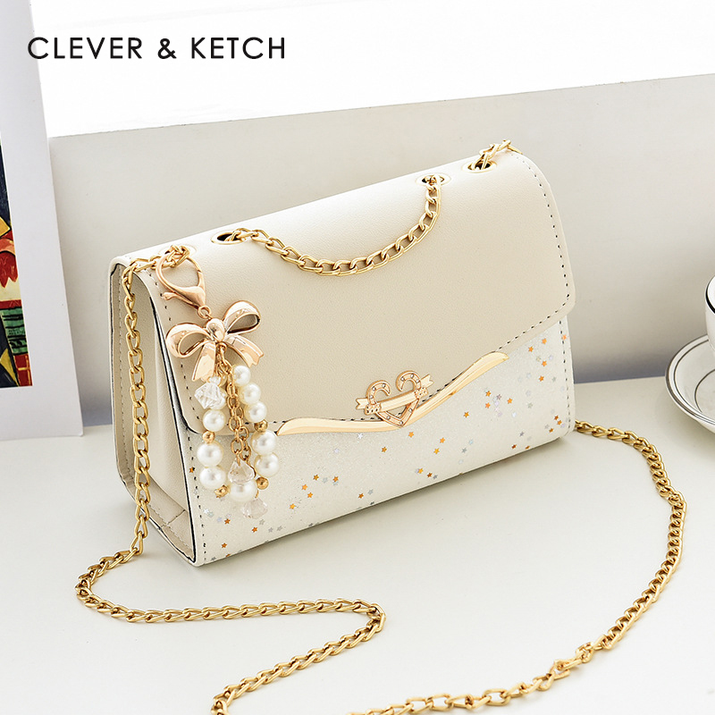 Подарок Clever&Ketch на день рождения, легкая роскошная маленькая квадратная сумка на цепочке, новинка 2025 года, маленькая сумка-мессенджер с нишей на одно плечо