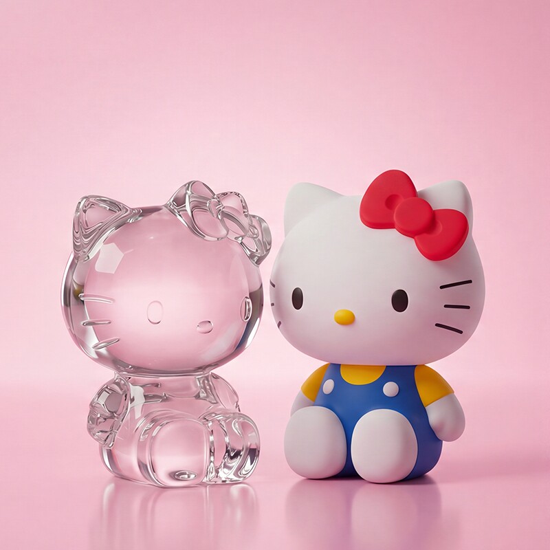 【Подарок на день рождения】 Подарочная коробка для украшения куклы Baccarat Baccarat Hello Kitty, изготовленная во Франции