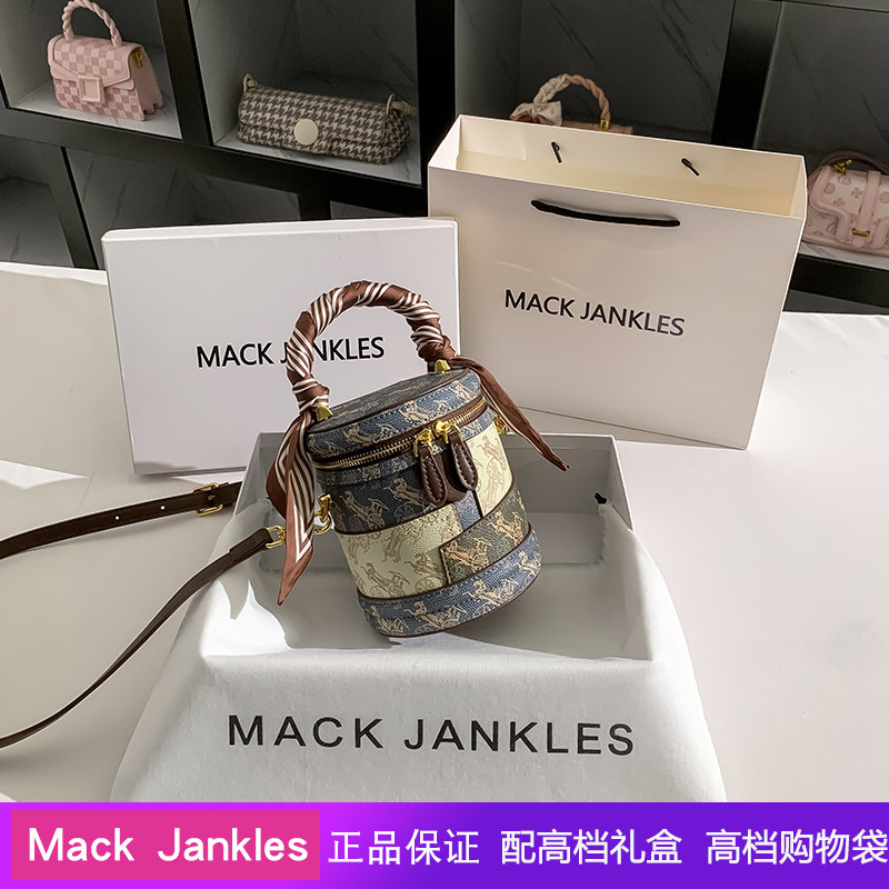 Гонконгская легкая кожаная сумка Mack Jankles из кожи высокого класса, сшитая вручную, женская новинка 2026 года, портативная сумка-мессенджер