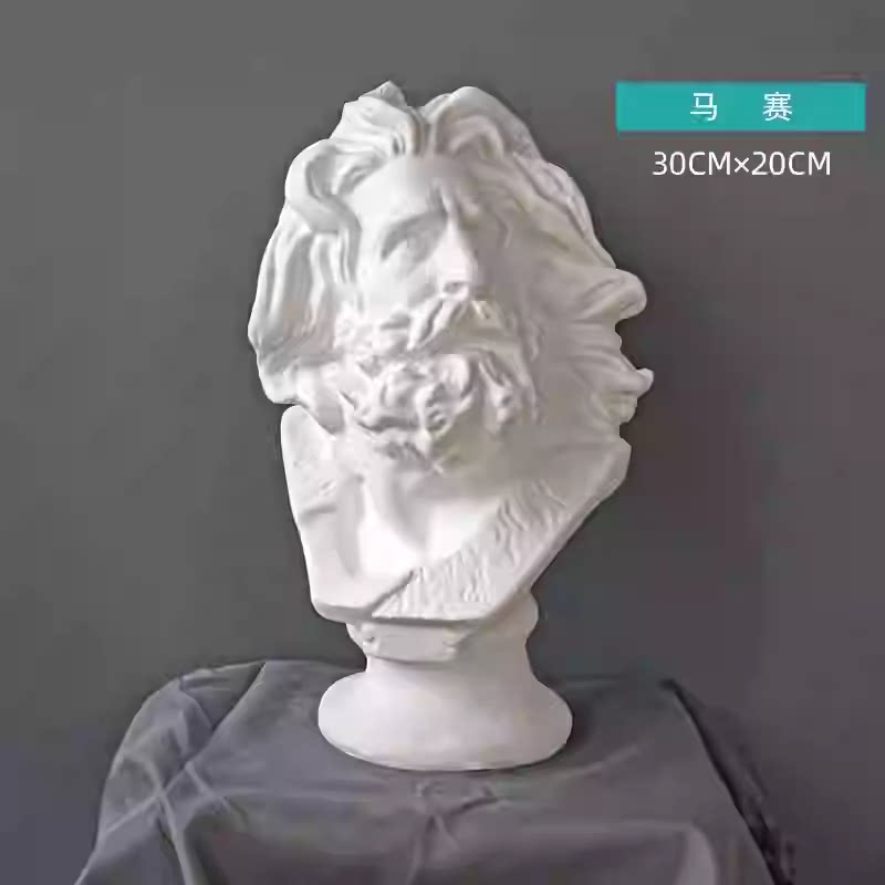 Живопись Юэ 60см Марсельское учебное пособие по рисованию эскизов цельная художественная гипсовая фигура, эскиз головы, гипсовая портретная живопись