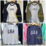 Мужская осенняя новинка Gap с длинными рукавами, хлопковый топ с логотипом, свободная повседневная футболка для пары, трендовая спортивная футболка 725630