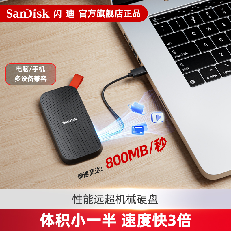 Мобильный твердотельный накопитель Sandisk flagship store E30 емкостью 1 т портативный зашифрованный мобильный телефон компьютер двойного назначения typec большой емкости