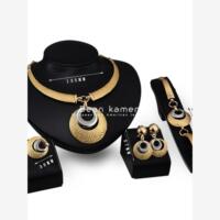 Necklace ear ring bracelet four -piece set of European and American African fashion jewelry accessories Necklacess Women