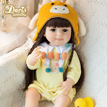 Doris Simulation Rebirth Doll Doll Toy Children Baby Girl Sleep Soft Gel Dress up Princess