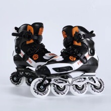 Big Orange Roller Skating Shoes Adult Carbon Fiber Roller Skating Shoes Pattern Roller Skating Shoes Brake Shoes Roller Skating Shoes Straight Row Roller Skating Shoes