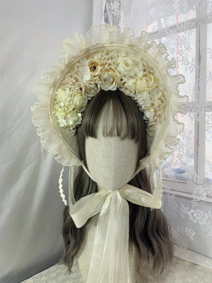 taobao agent 原创Lolita优雅华丽茶会走秀百搭洛丽塔bb帽bnt波奈特头饰生成色