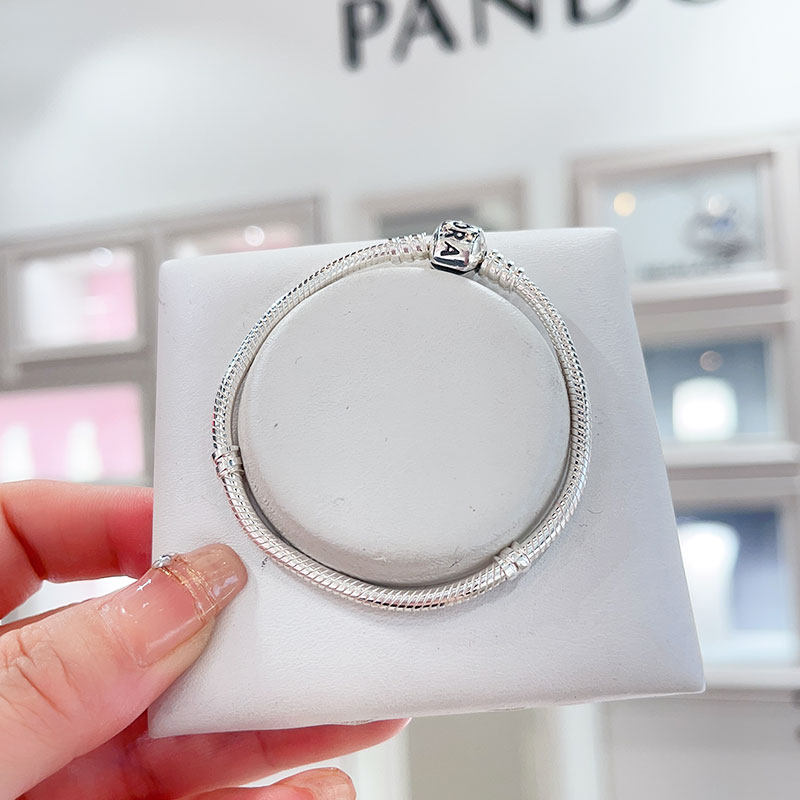 Пандора Pandora подлинный браслет из стерлингового серебра 925 пробы женский браслет цепочка из змеиной кости 590702HV Подарок для пары на день рождения