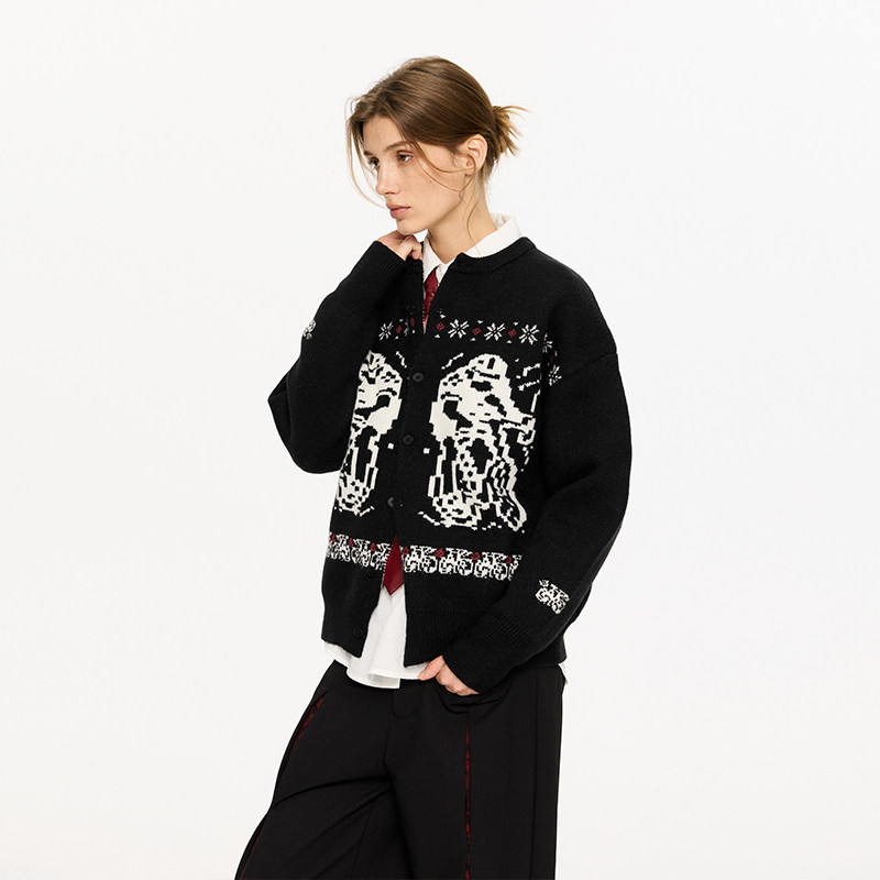 СОЗДАЙТЕ "Арктический бархат Fair Isle 1000g" для ленивой пары, толстый кардиган, свитер-жакет в стиле Чжаньсюань