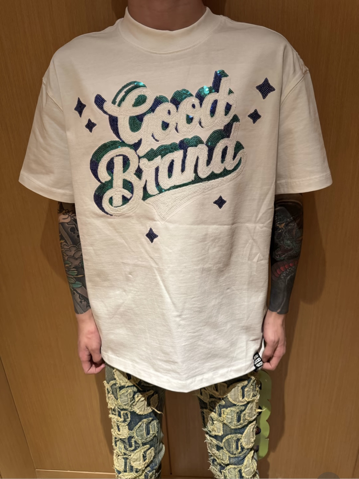 коллекция 2025goob hot style, легкая роскошная модная футболка из чистого хлопка с короткими рукавами для мужчин и женщин, украшенная одинаковой американской вышивкой в стиле ретро с бриллиантами
