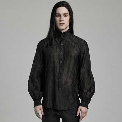 taobao agent ╋魔叹╋ PUNKRAVE哥特GOTHIC贵族学院礼服刺绣男长袖衬衣 WY1594