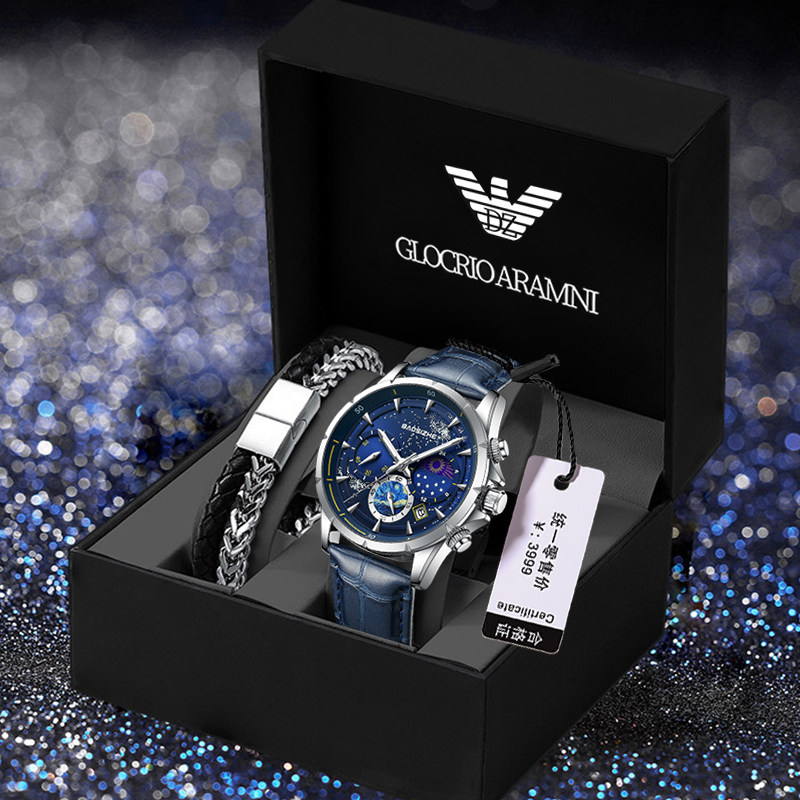 Часы Van Gogh Starry Sky Watch Мужские подлинные механические часы Sun Moon Star люминесцентные водонепроницаемые швейцарские мужские студенческие кварцевые часы