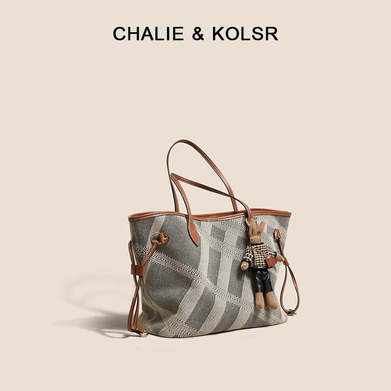 Кожаные сумки CHALIE&KOLSR, большие сумки, холщовые сумки-тоут, женские летние сумки для поездок на работу 2026 года, новые модные сумки для пригородных поездок
