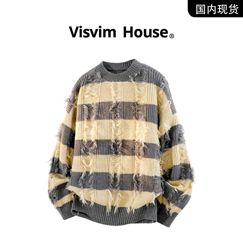 [Снятие со склада бренда] VISVIM WINGS осенний дизайнерский свитер с кисточками lazy sweater для мужчин