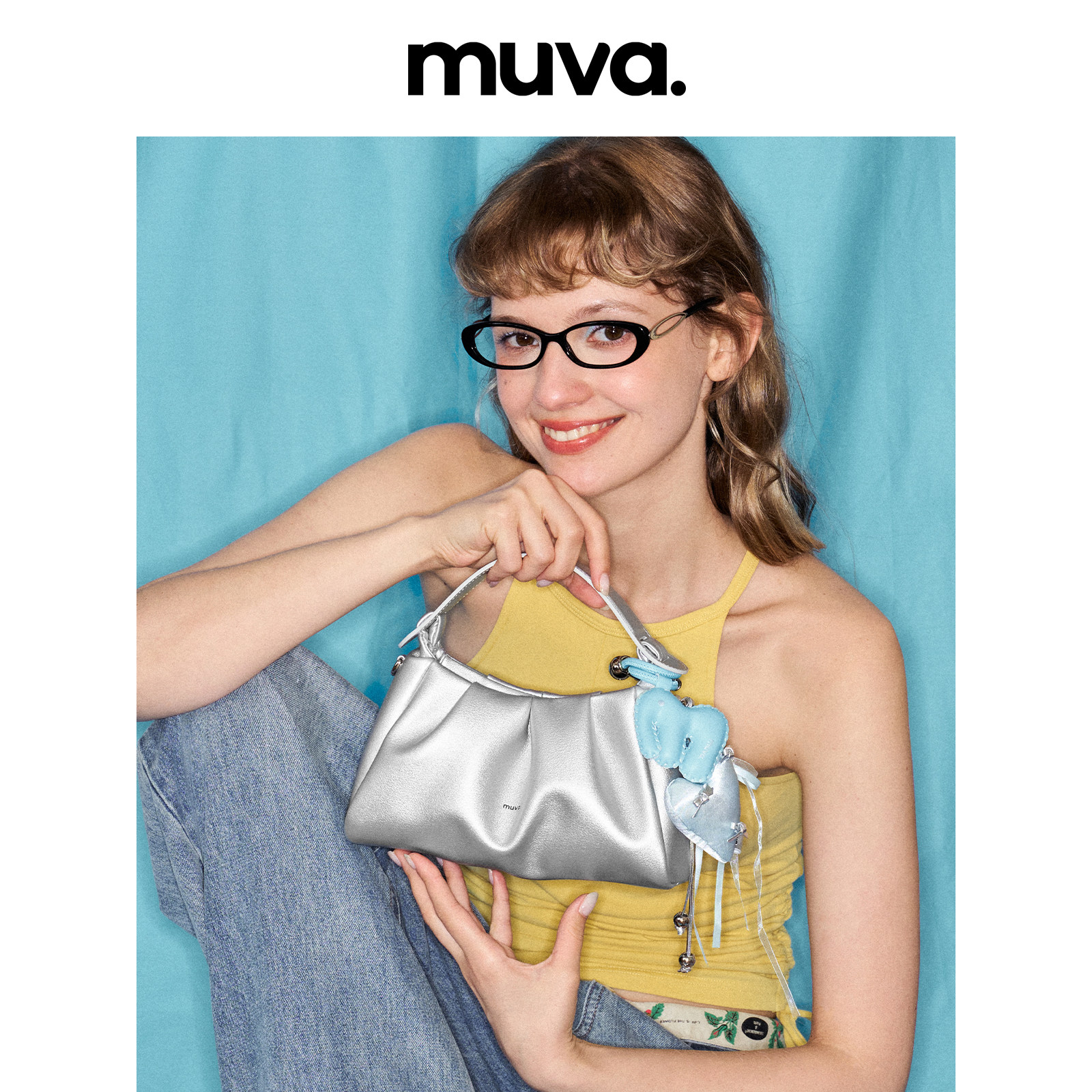 Кожаная сумка-мессенджер MUVA leather cloud lazy на одно плечо, плиссированный оригинальный нишевый дизайн, лето 6.18, новый стиль