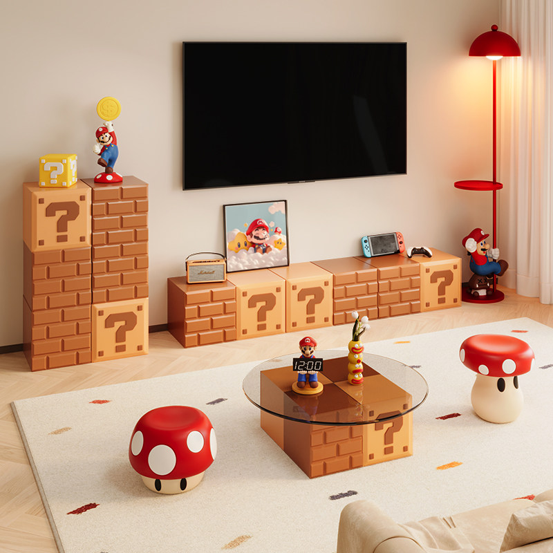 Шкаф для телевизора Mario в креативной гостиной, шкафчик для хранения вещей, напольный журнальный столик, маленький...