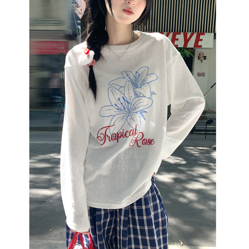 Cotton vision real shot летняя легкая солнцезащитная блузка из тюля, женская блузка в ленивом стиле, тонкая свободная белая блузка с длинными рукавами