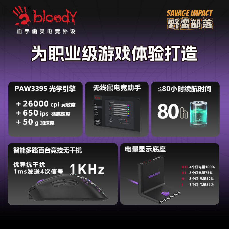 Беспроводная игровая мышь Savage Tribe R73Q pro с сенсором PAW3395 для правой руки, легкая игровая мышь