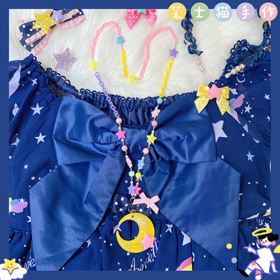 taobao agent 【芝士猫手作】原创AP流星霓虹呲甜百搭lolita小物配饰戒指项链