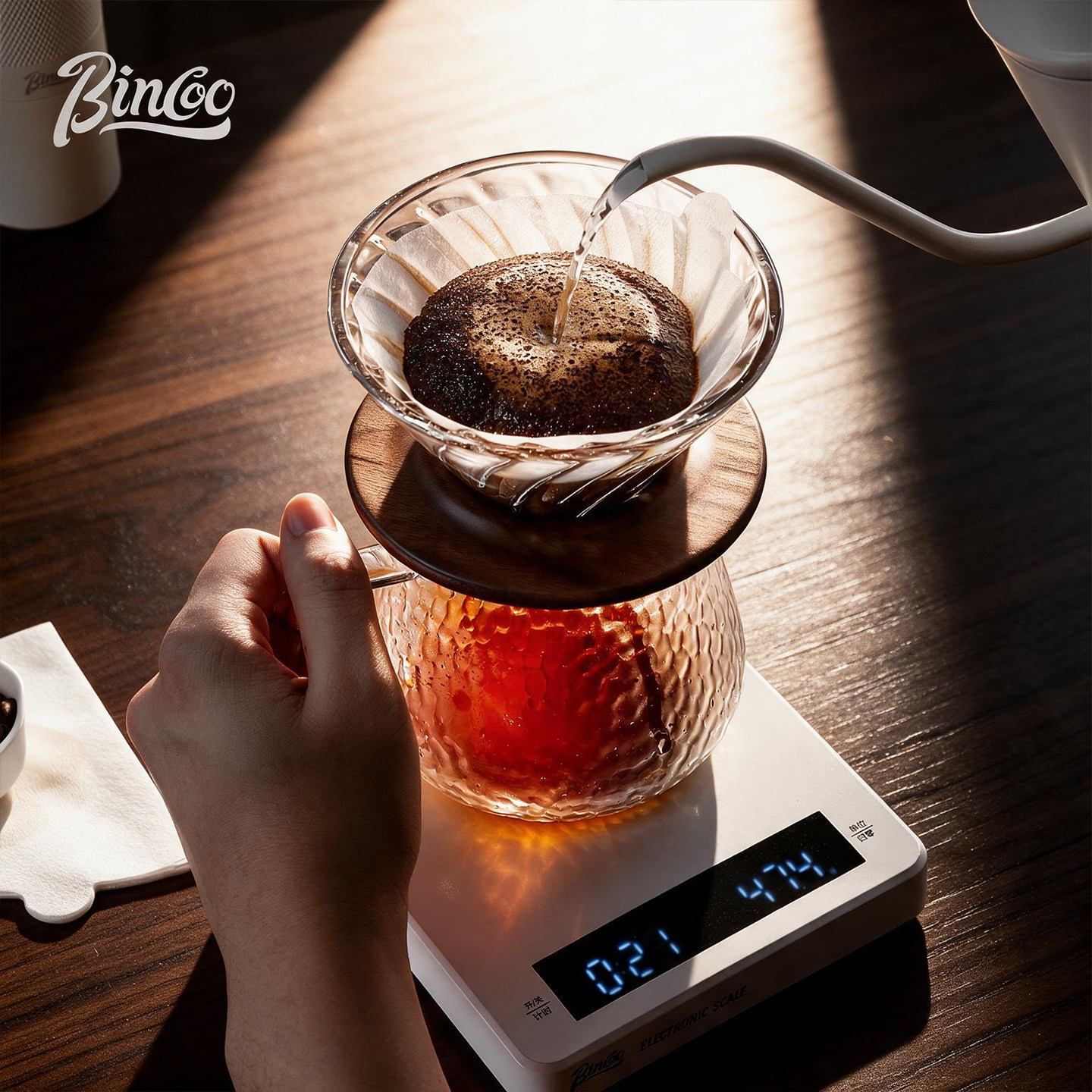 Набор кофейников для ручной варки Bincoo glass v60 с фильтровальной чашкой...