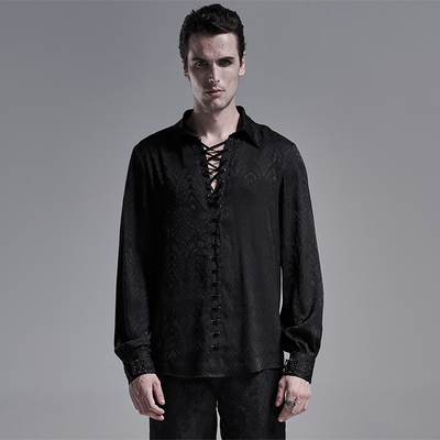 taobao agent ╋魔叹╋PUNKRAVE朋克哥特英式学院GOTHIC提花料男长袖衬衣WY1279