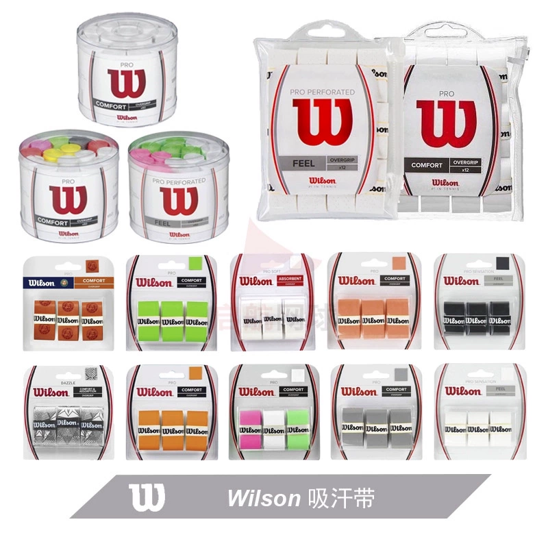 Ремешок для теннисной ракетки Wilson, гелевая ручка для ракетки для бадминтона, кожаная упаковка Federer, 3/12/60 шт.