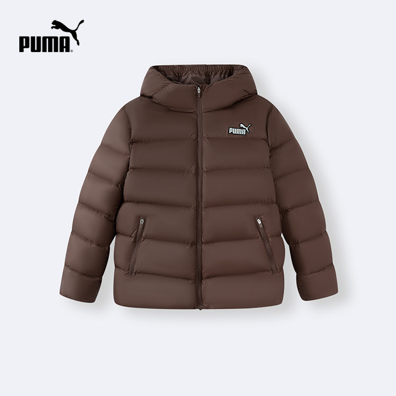 Детская одежда PUMA Пума, новинка зимы 2026, детский пуховик с капюшоном, легкий, теплый и удобный